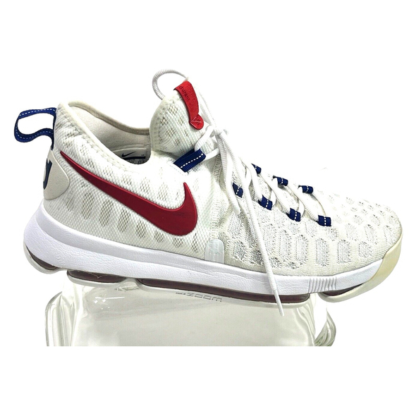 Nike KD9 Olympic Men's 9.5 US Shoes 843392-160 White Red Blue USA - Picture 2 of 16